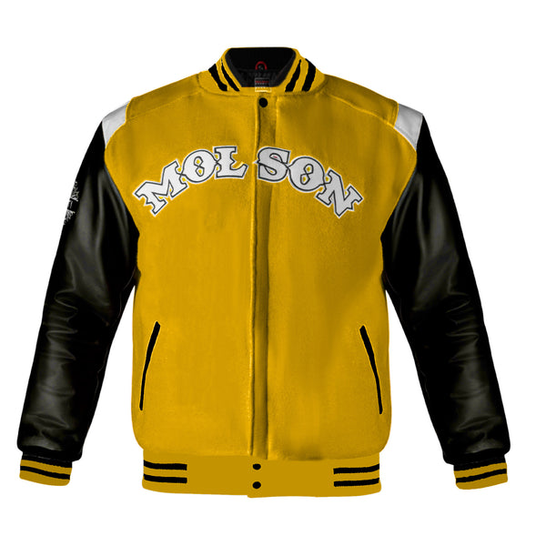 Women's Varsity Jacket Leather Sleeves - Molson Store